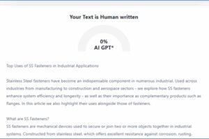 Top Uses of SS Fasteners in Industrial Applications