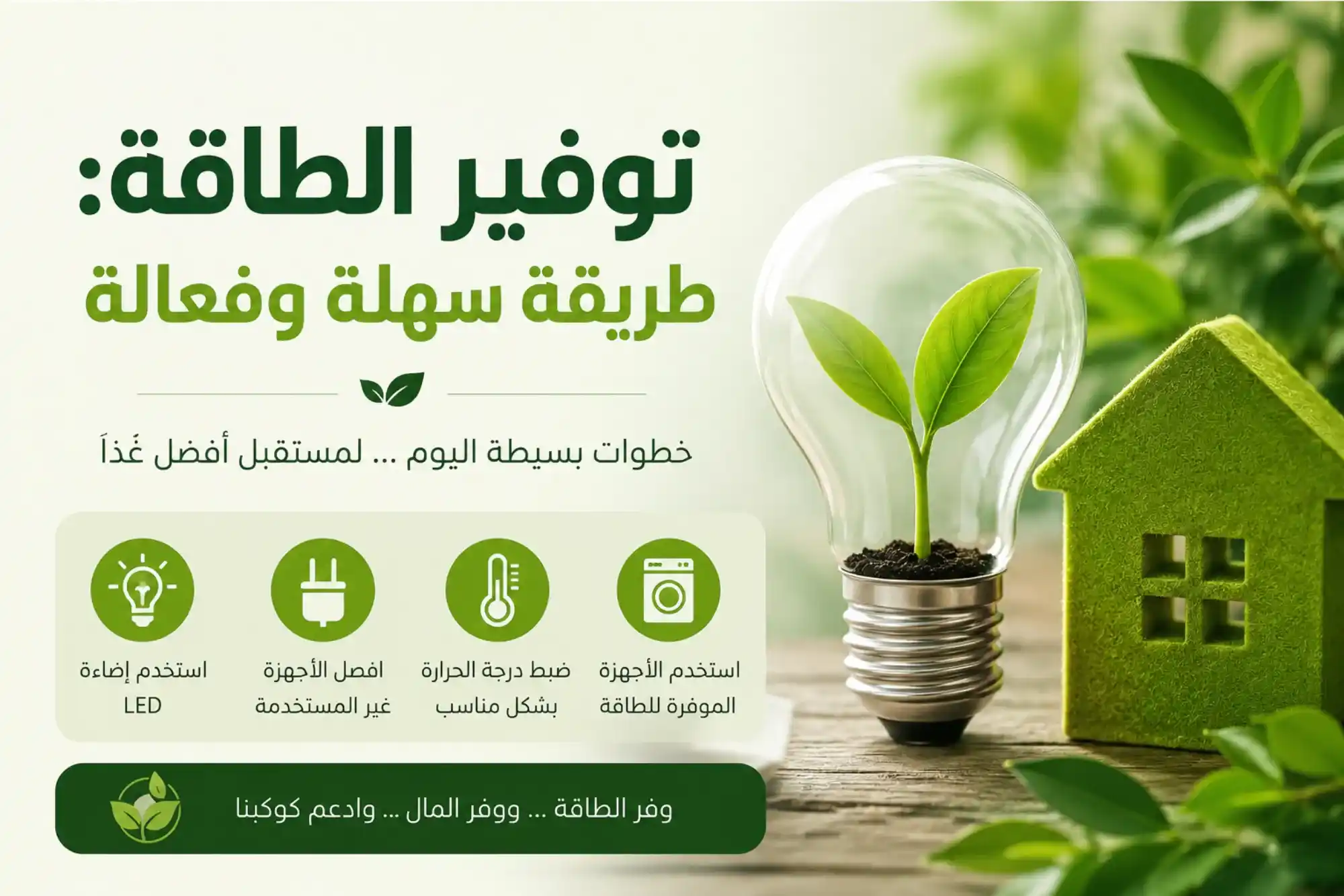 توفير الطاقة طريقة سهلة وفعالة